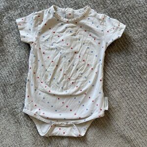 Tinycottons Pima Cotton Letter Print Short Sleeve Bodysuit‎ 12-18M